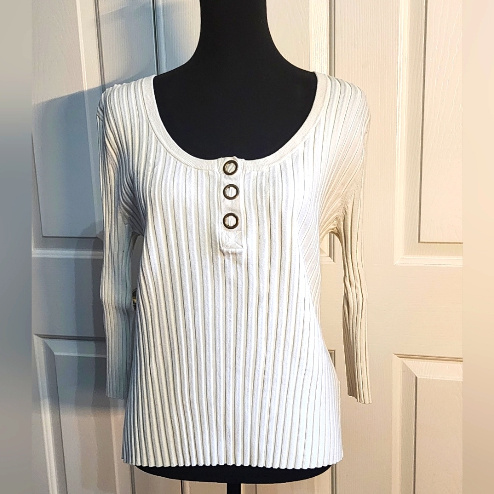 August Silk Ivory Sweater XL